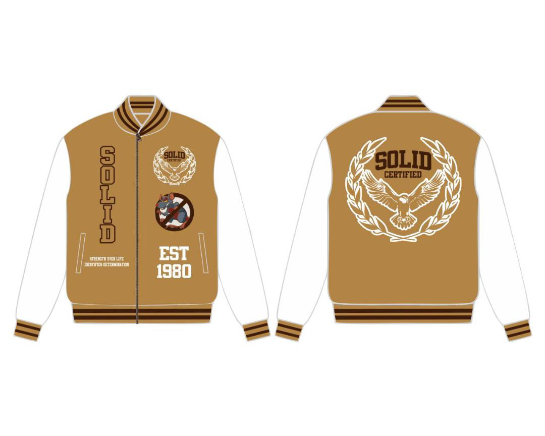Custom SOLID Limited edition CHENILLE EMBROIDERED letterman jacket
