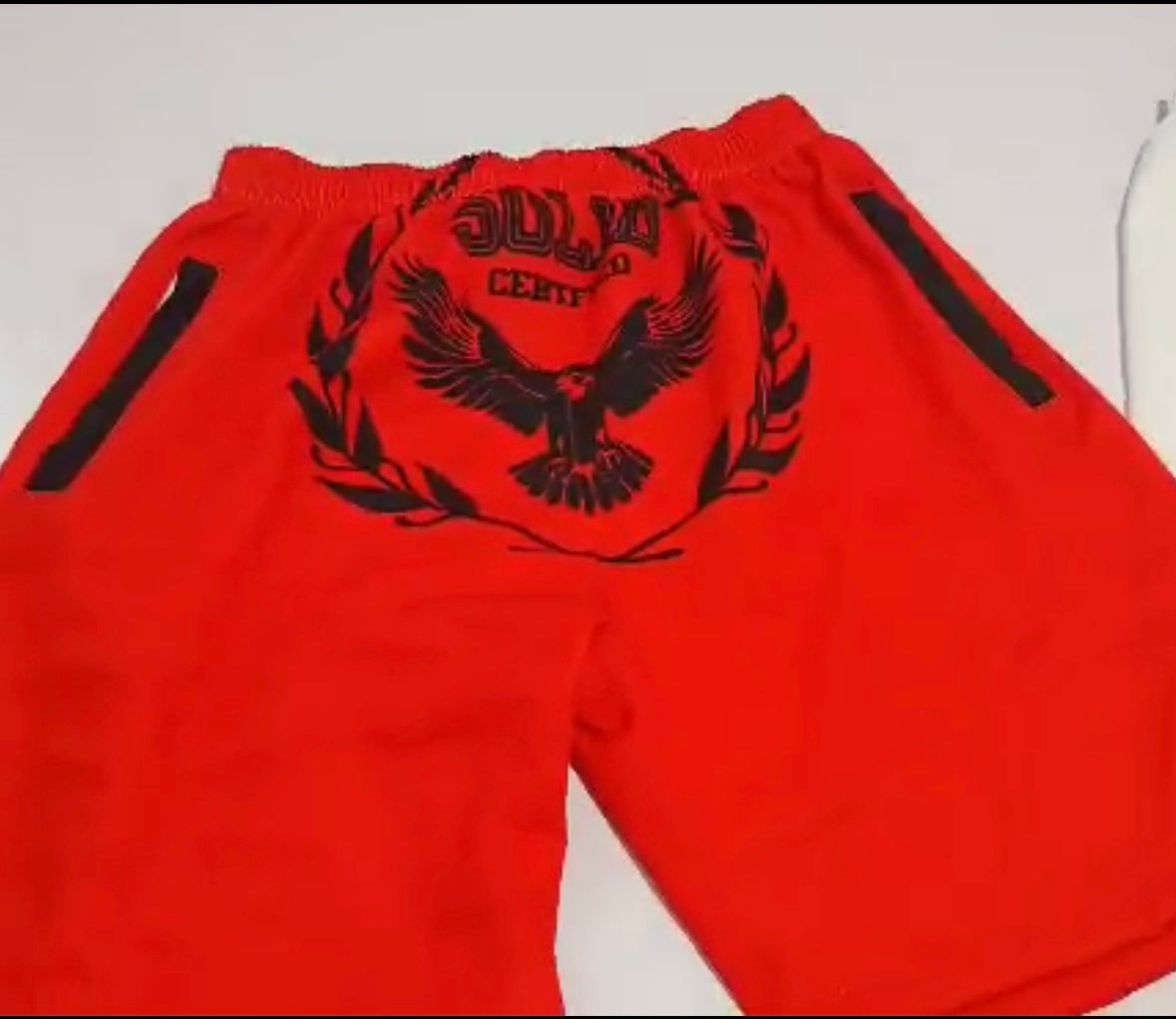 Solid signature logo print shorts