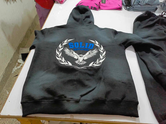 SOLID EMBROIDERED HOODIES