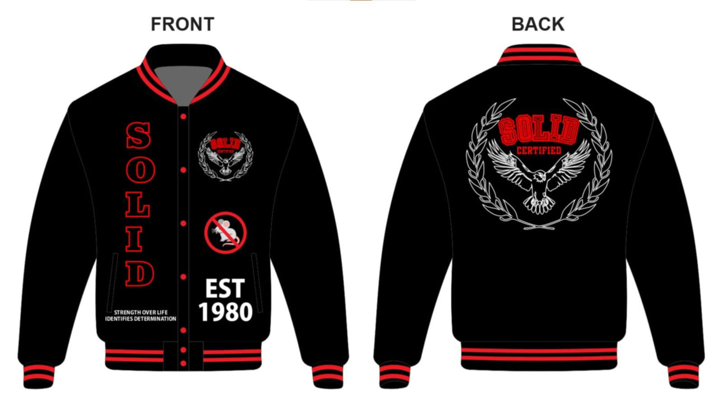 (Copy) Custom SOLID Limited edition CHENILLE EMBROIDERED letterman jacket