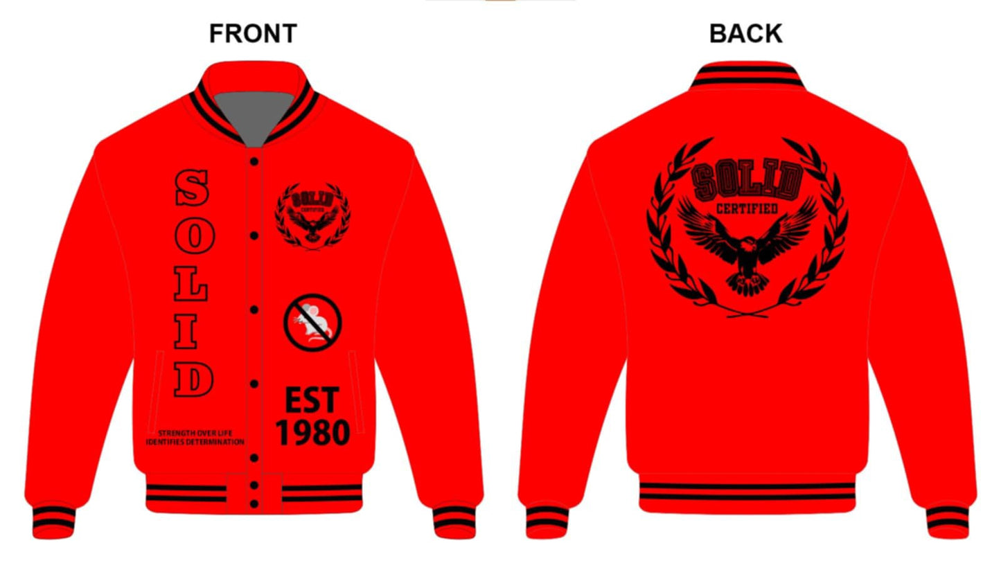 (Copy) Custom SOLID Limited edition CHENILLE EMBROIDERED letterman jacket