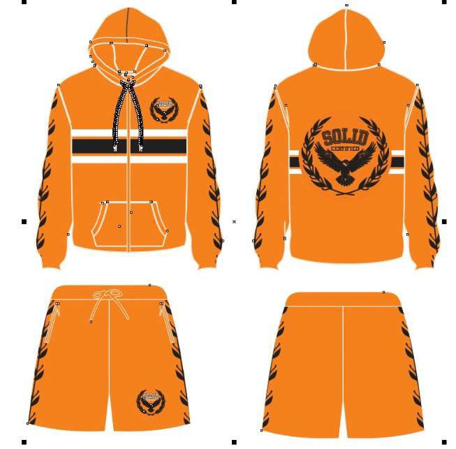 Solid windbreaker short set