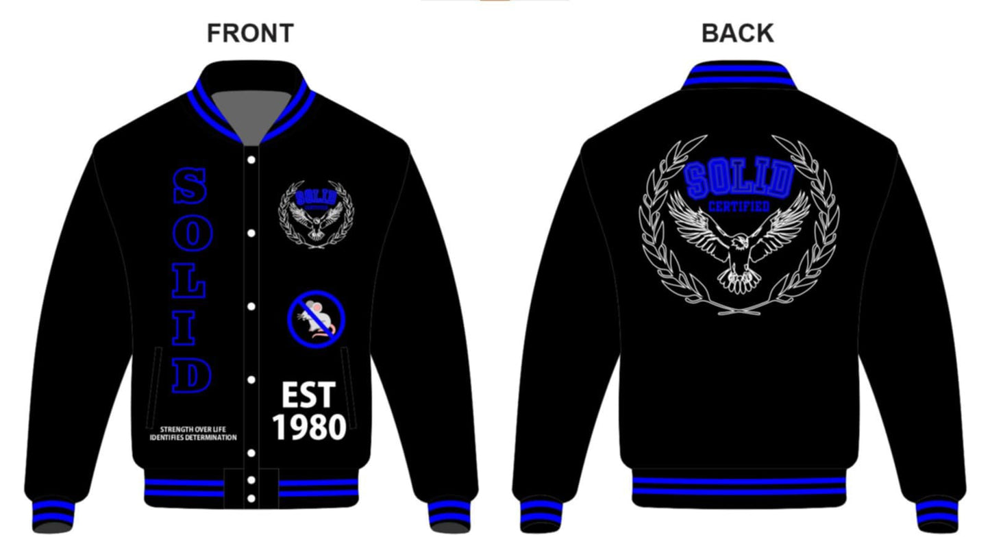 (Copy) Custom SOLID Limited edition CHENILLE EMBROIDERED letterman jacket